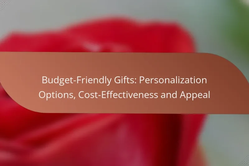 Budget-Friendly Gifts: Personalization Options, Cost-Effectiveness and Appeal