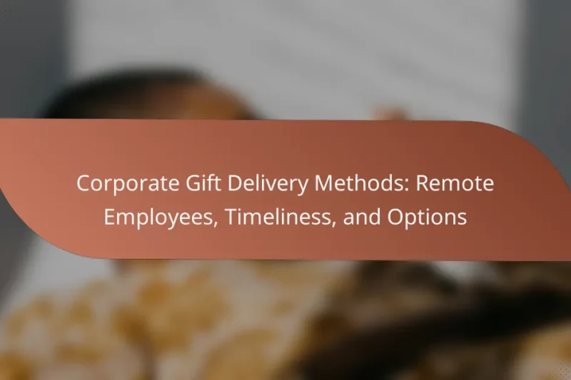 Corporate Gift Delivery Methods: Remote Employees, Timeliness, and Options