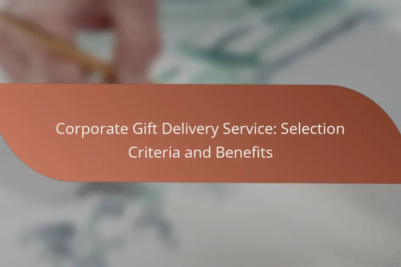 Corporate Gift Delivery Service: Selection Criteria and Benefits