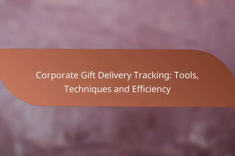 Corporate Gift Delivery Tracking: Tools, Techniques and Efficiency