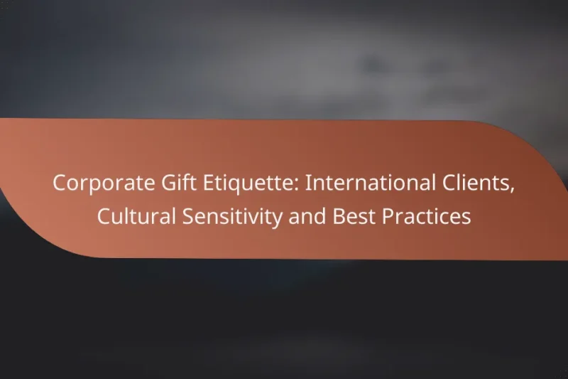 Corporate Gift Etiquette: International Clients, Cultural Sensitivity and Best Practices