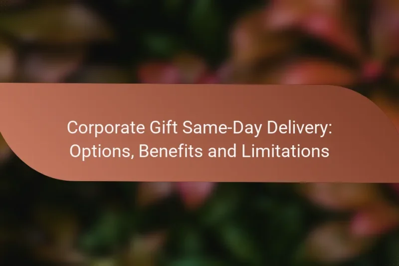 Corporate Gift Same-Day Delivery: Options, Benefits and Limitations