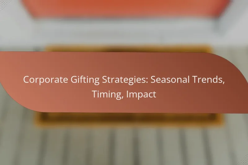 Corporate Gifting Strategies: Seasonal Trends, Timing, Impact