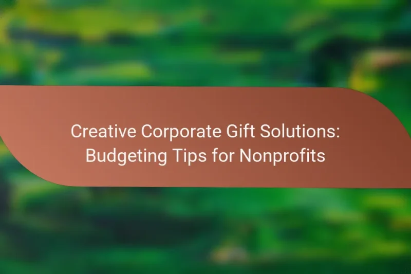 Creative Corporate Gift Solutions: Budgeting Tips for Nonprofits