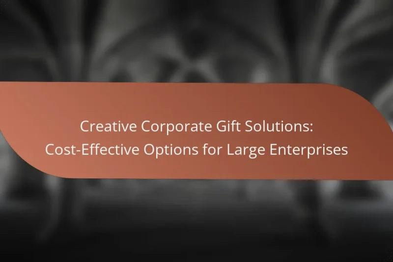 Creative Corporate Gift Solutions: Cost-Effective Options for Large Enterprises