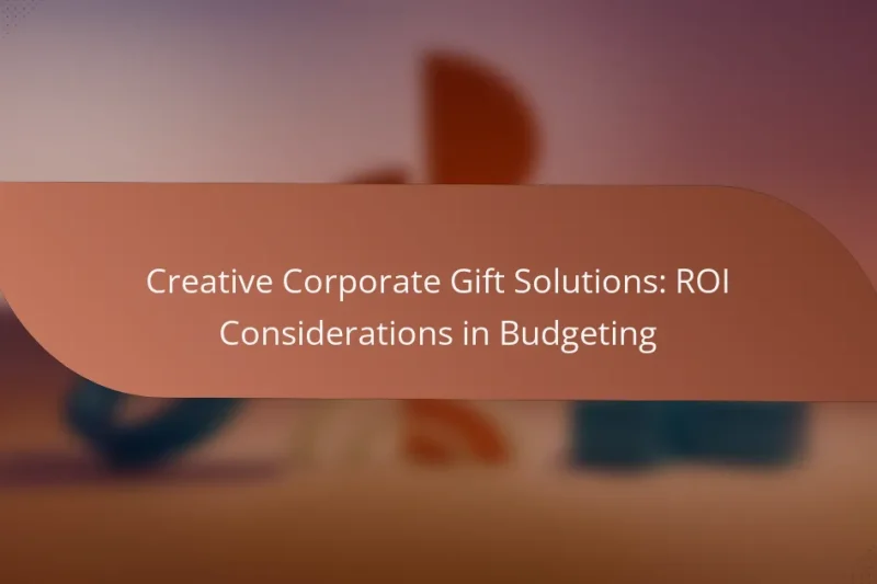 Creative Corporate Gift Solutions: ROI Considerations in Budgeting