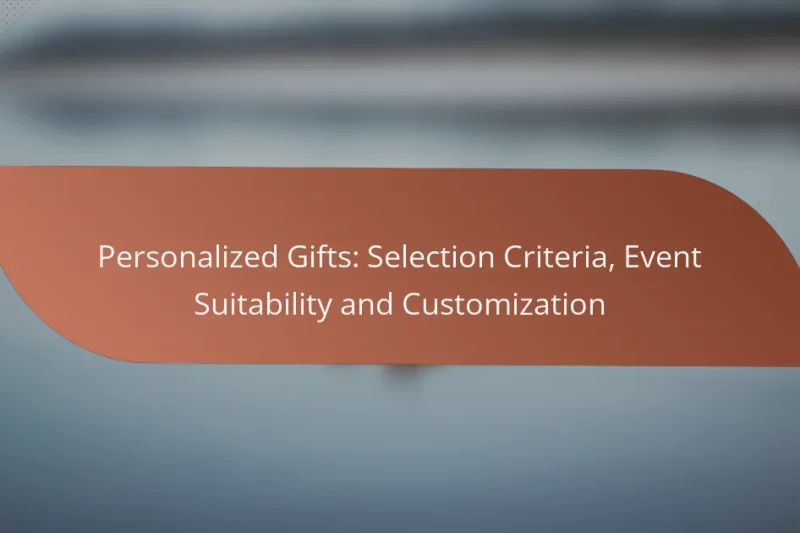Personalized Gifts: Selection Criteria, Event Suitability and Customization